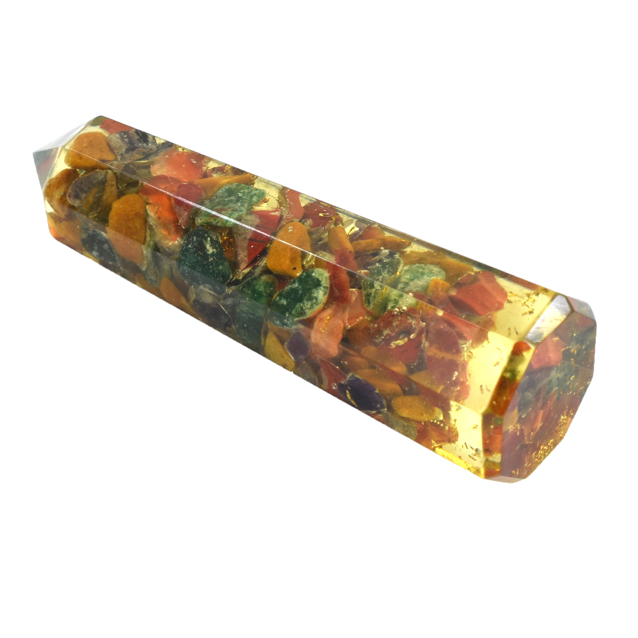 7 Chakra Orgonite Healing Crystal Wand (Obelisk Tower) - Image 4