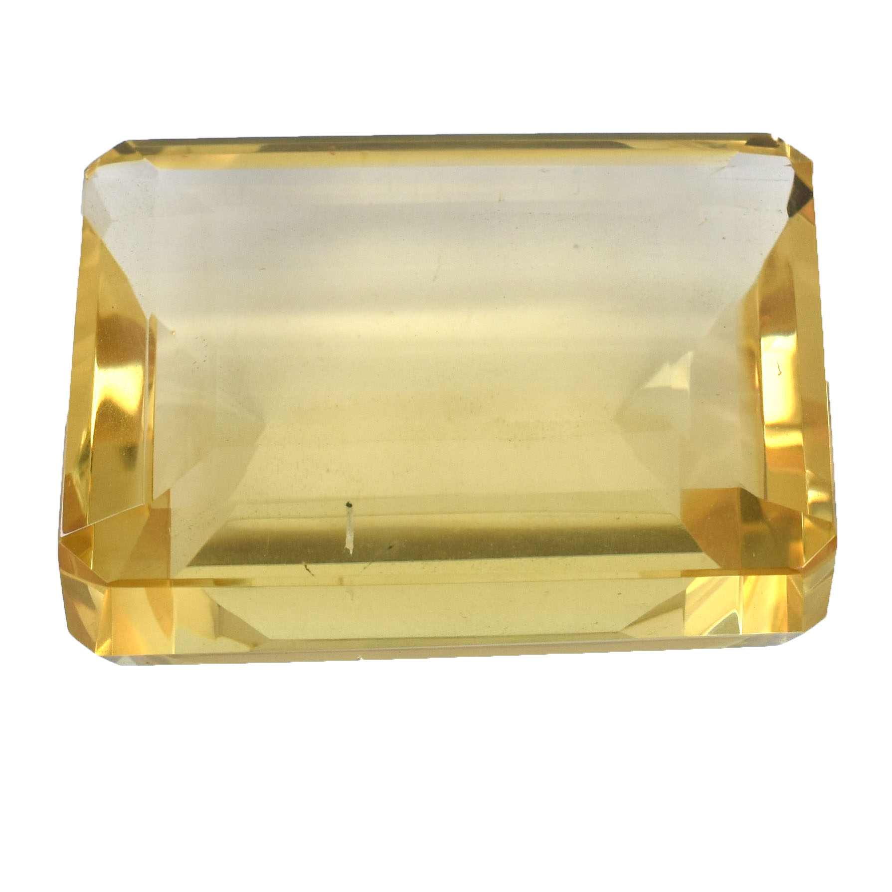 Natural Citrine (Sunela) Healing Stone (Rectangular Step-Cut)