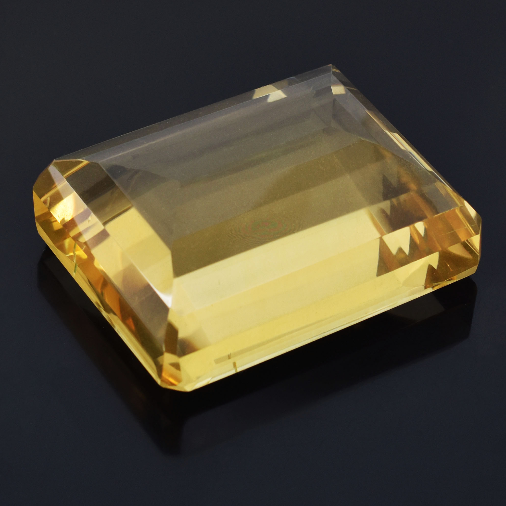Natural Citrine (Sunela) Healing Stone (Rectangular Step-Cut) - Image 2