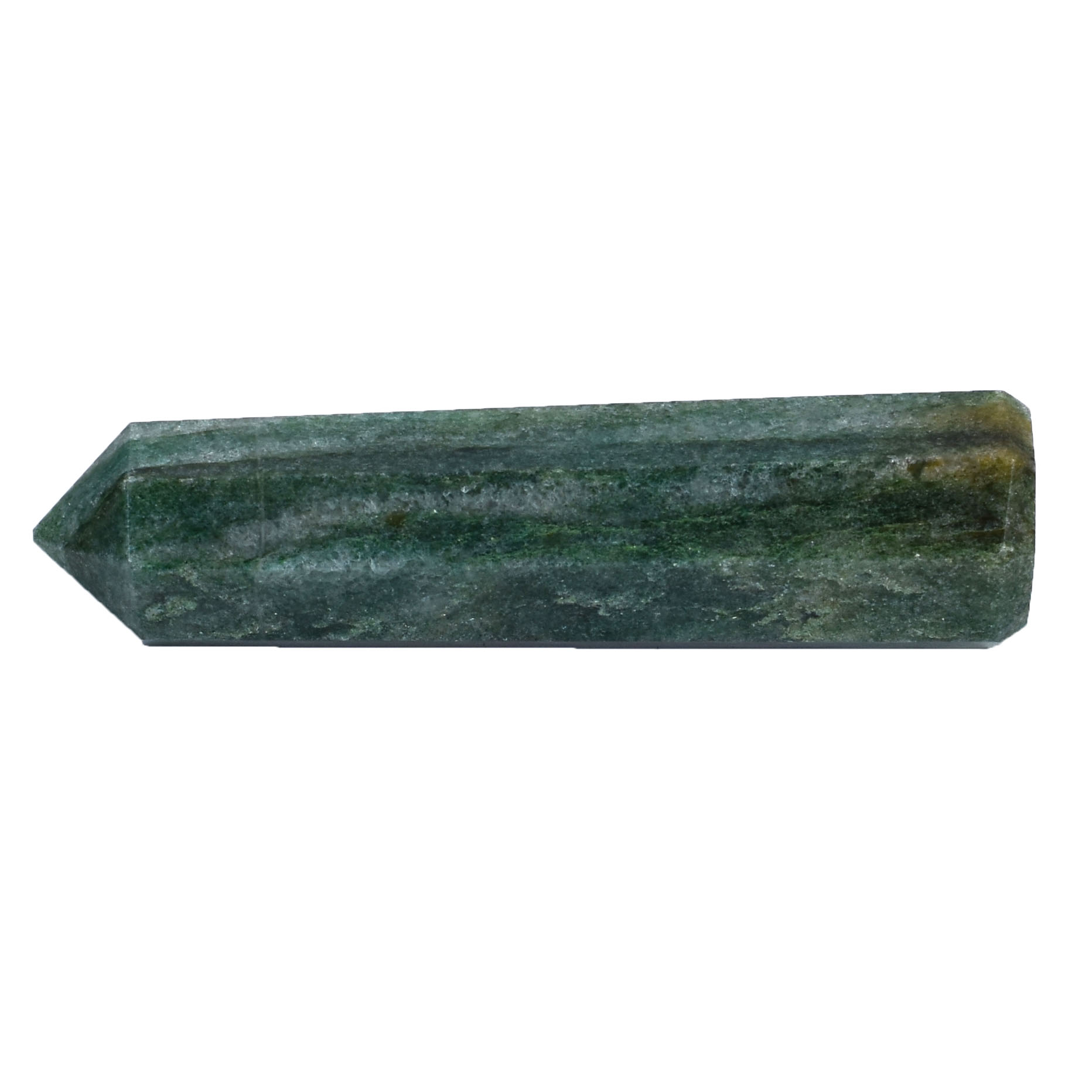 Natural Green Aventurine Healing Crystal Wand (Faceted Obelisk Point) - Image 2