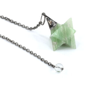 Natural Green Aventurine Merkaba Star Healing Pendulum