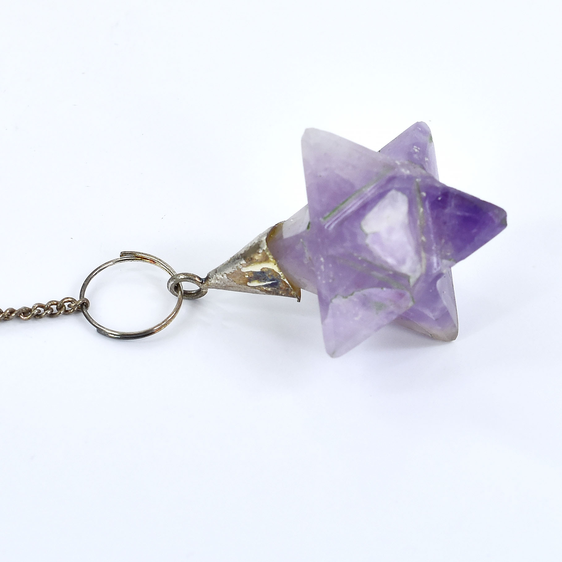 Natural Amethyst Merkaba Star Pendulum - Image 3