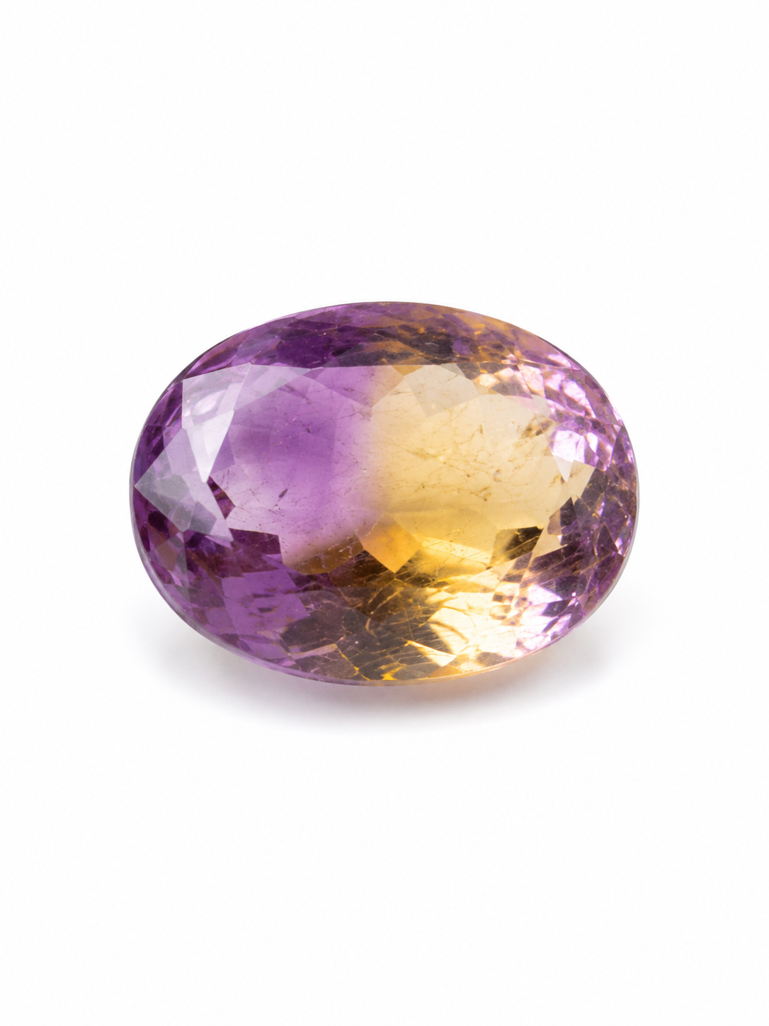 Premium Natural Bi-Color Ametrine Oval Cut Gemstone