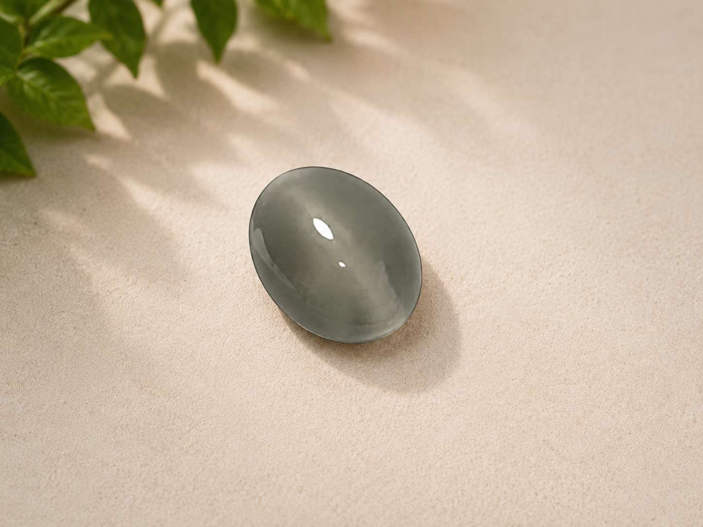 Natural Cat's Eye Quartz (Lehsunia) – 2.46 Carat IGLI Certified Gemstone