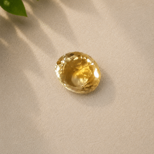 Natural Certified Citrine Gemstone – 6.56 Carat Oval Mixed Cut