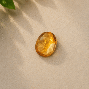Natural Certified Citrine Gemstone – 2.59 Carat Oval Mixed Cut