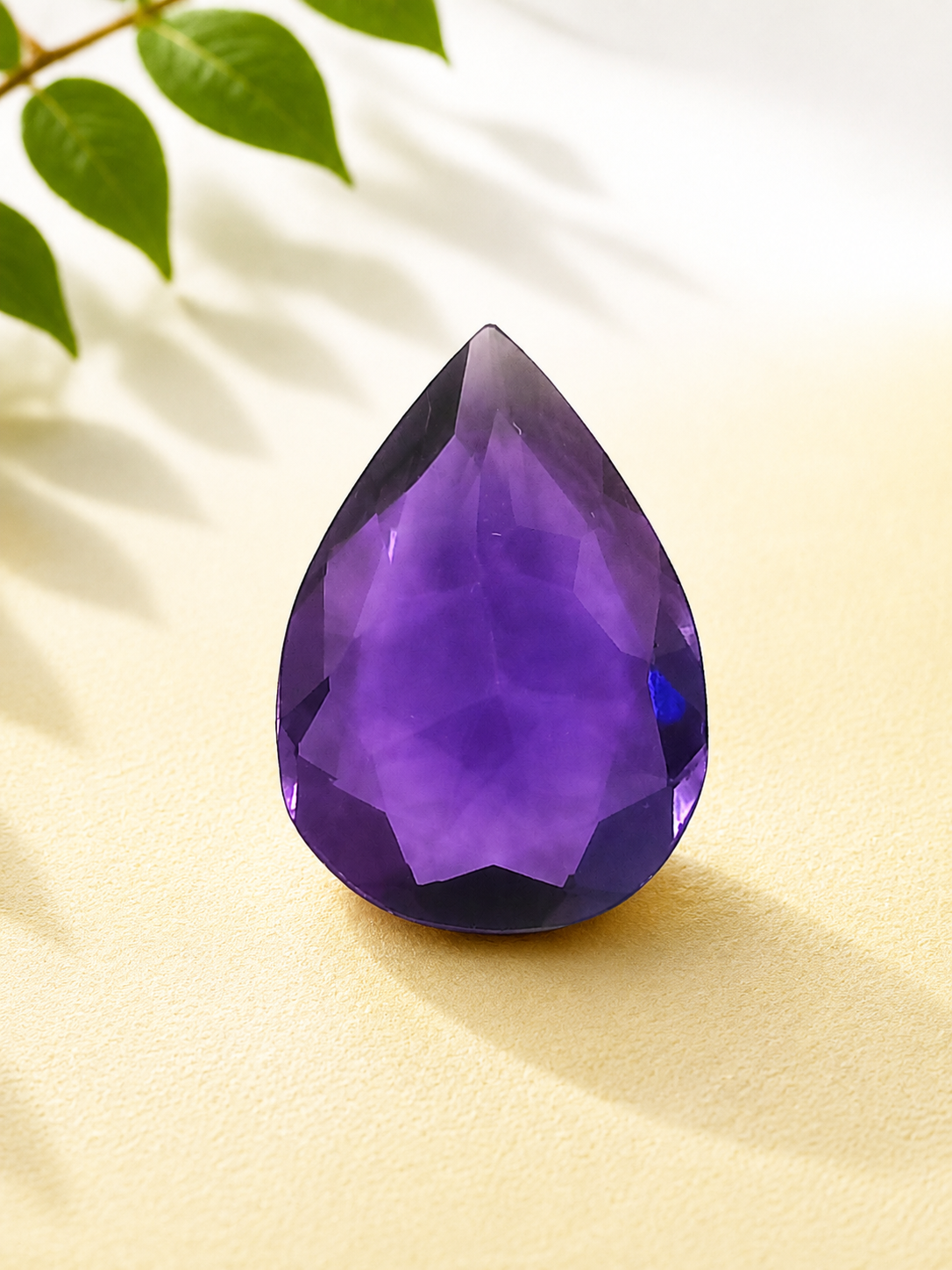 Natural Amethyst Pear Mixed Cut Gemstone – 9.16 Carats Certified Purple Quartz
