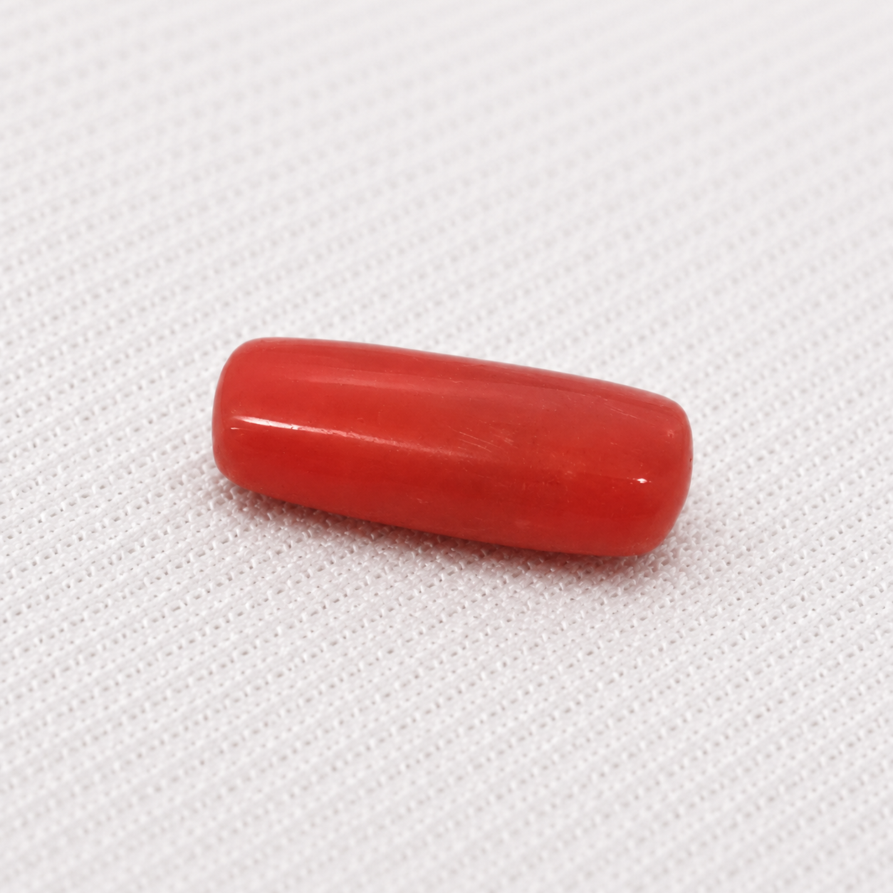 Natural Red Coral (Moonga) Gemstone – 2.90 Carat | Capsule Cabochon Cut