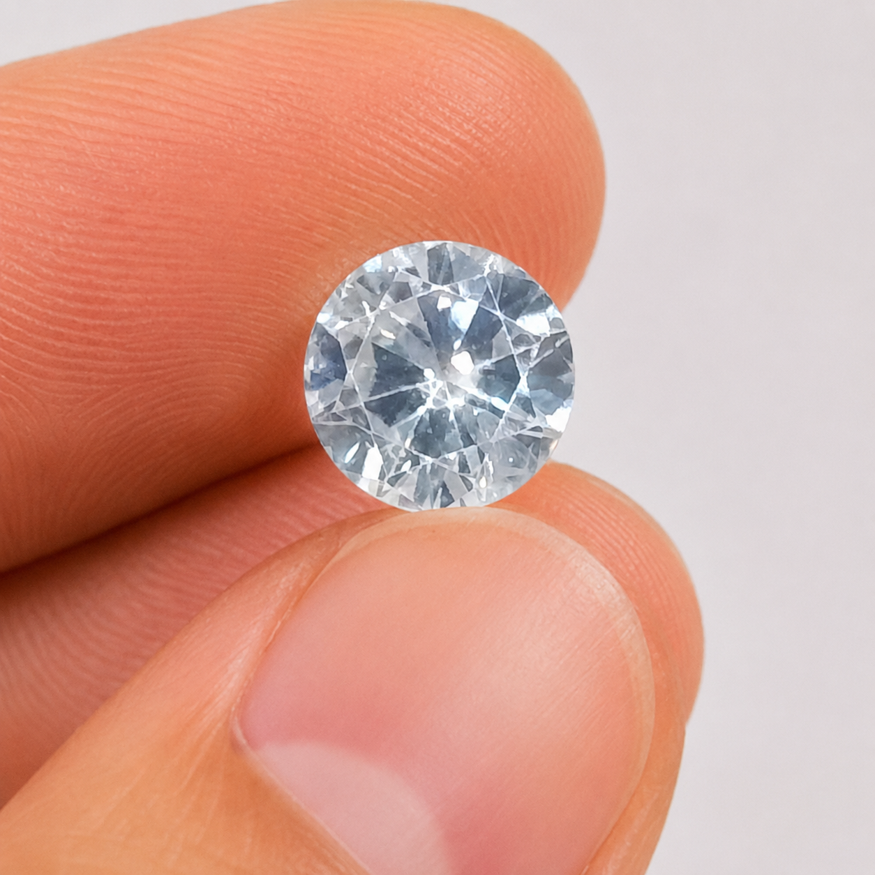 Natural White Zircon (5.96 CT) Round Cut Certified Gemstone | Loose White Zircon for Ring & Pendant - Image 4