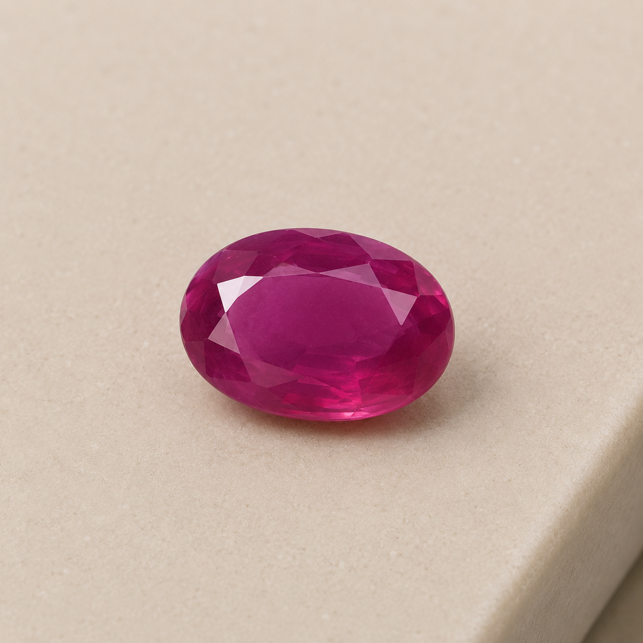 Natural Ruby (Manik) Oval Mixed Cut Loose Gemstone – 7.40 Carat Certified - Image 3