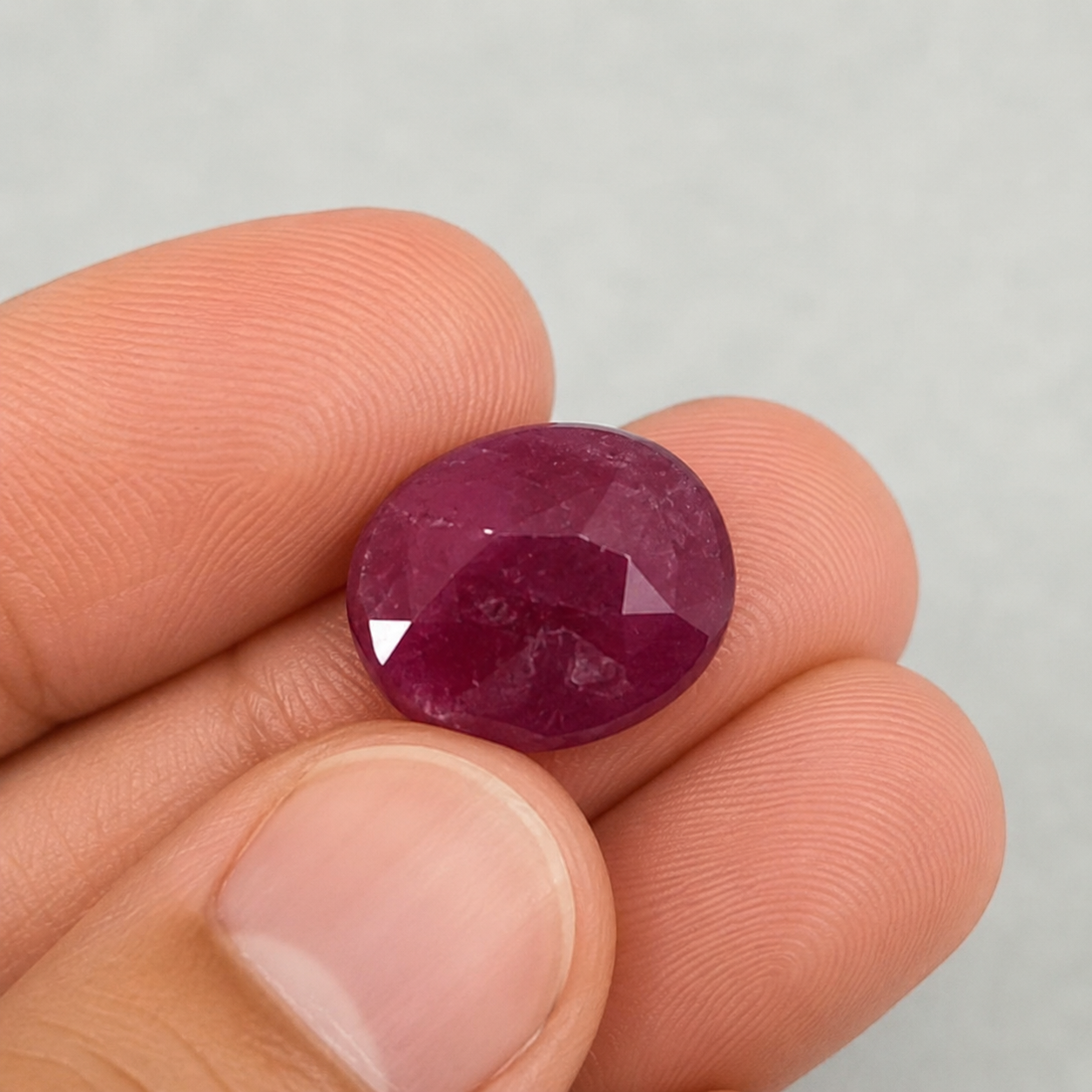 Natural Ruby (Manik) Oval Mixed Cut Loose Gemstone – 6.90 Carat Certified - Image 4