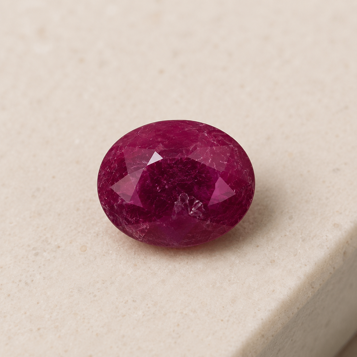Natural Ruby (Manik) Oval Mixed Cut Loose Gemstone – 6.90 Carat Certified