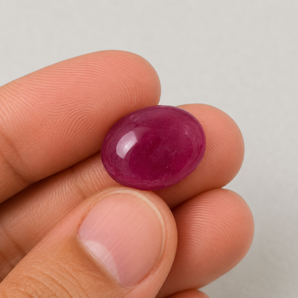 Natural Ruby (Manik) Oval Cabochon Loose Gemstone – 7.39 Carat Certified - Image 4