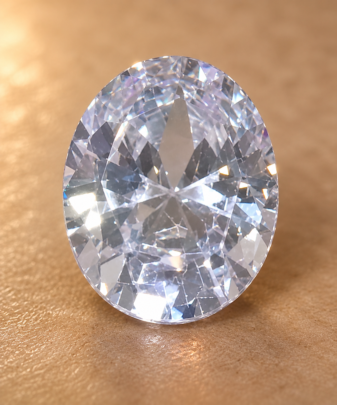 Natural White Zircon Gemstone – Oval Cut | 21.60 CT Certified Loose Gemstone