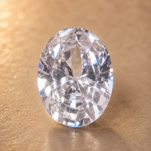 Natural White Zircon Gemstone – Oval Cut | 7.40 CT | Certified Loose Gemstone