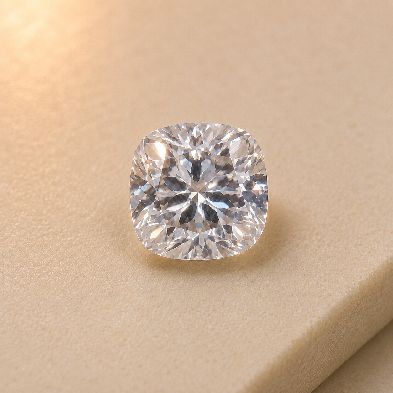 Natural White Zircon (7.40 CT) Cushion Cut Certified Gemstone | Loose White Zircon for Ring & Pendant