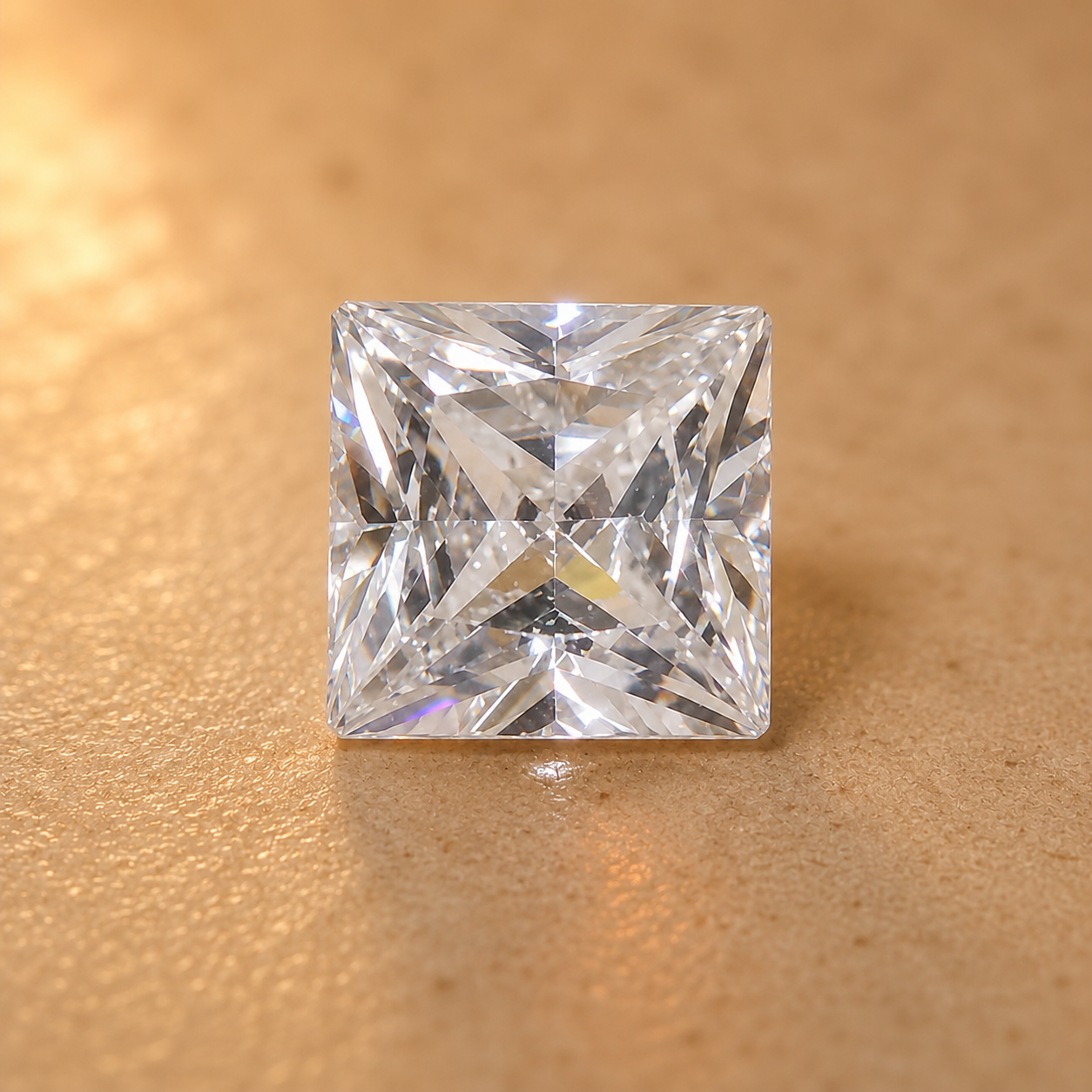 Natural White Zircon Gemstone – Princess Cut | 21.25 CT Certified Loose Gemstone - Image 4