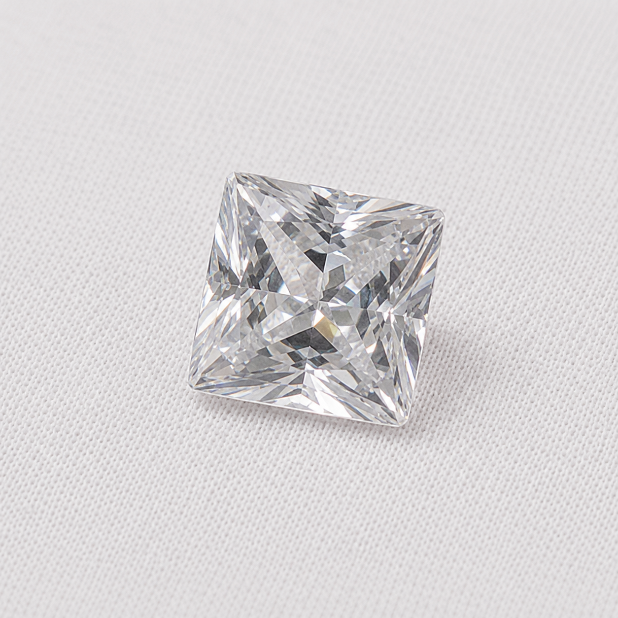 Natural White Zircon Gemstone – Princess Cut | 21.25 CT Certified Loose Gemstone - Image 2