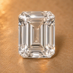 Natural White Zircon Gemstone – Emerald Cut | 5.50 CT | Certified Loose Gemstone