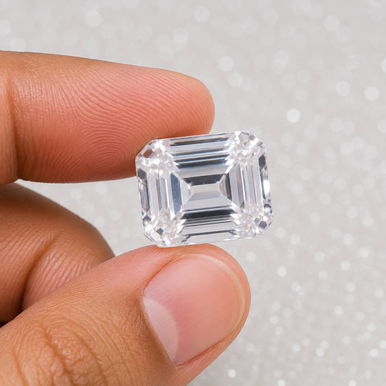 Natural White Zircon Gemstone – Emerald Cut | 5.50 CT | Certified Loose Gemstone - Image 6