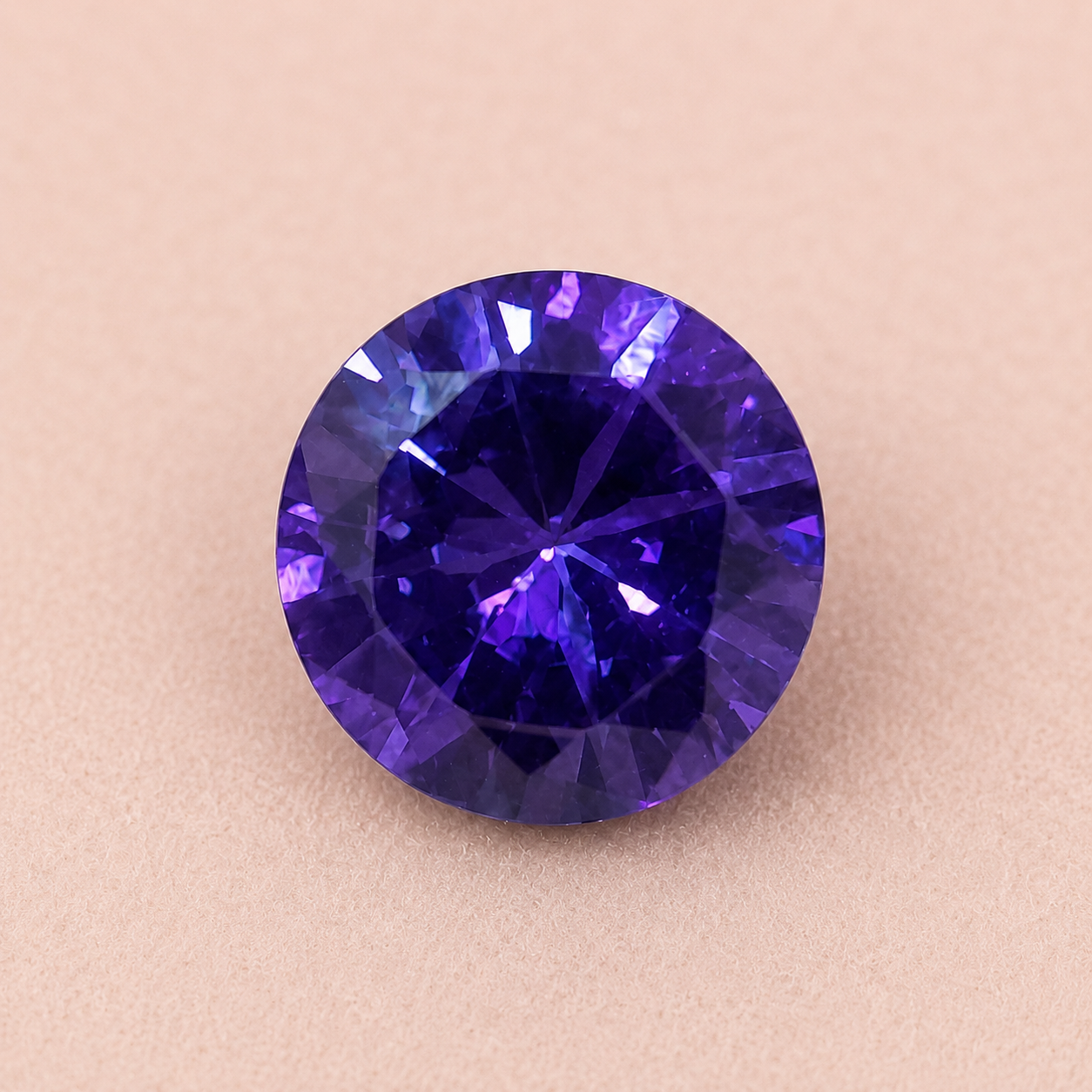 Natural Violet Zircon Gemstone – Round Cut | 8.90 CT | Certified Loose Gemstone