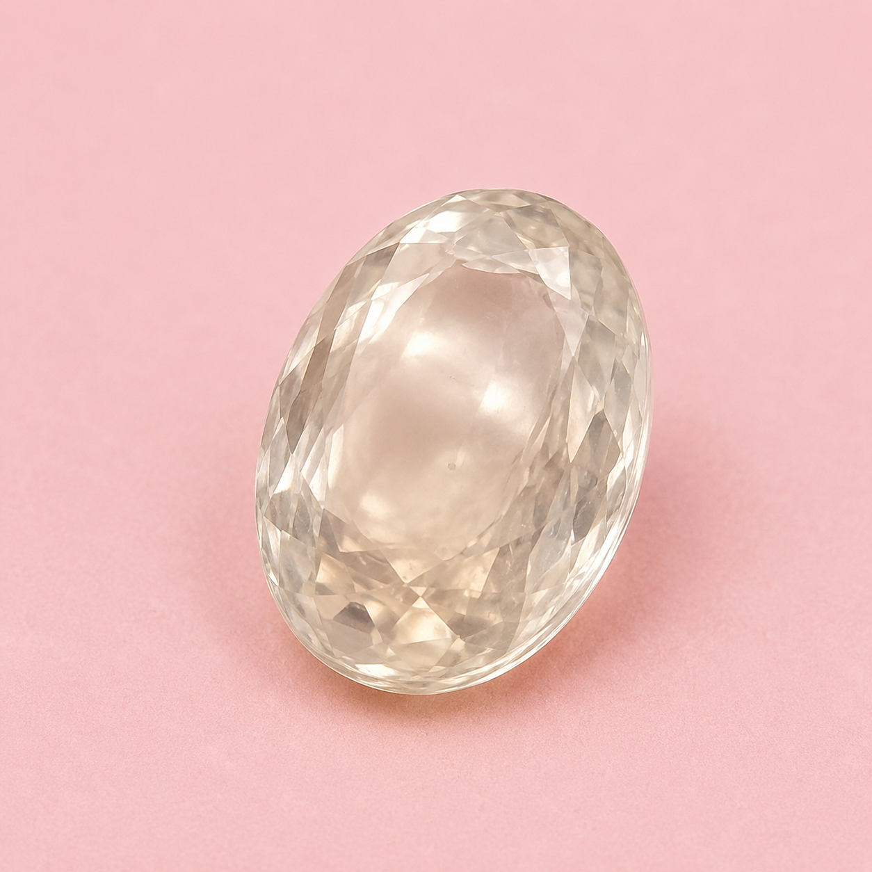Natural Certified Citrine Gemstone – Oval Mixed Cut | 6.07 Carat Light Yellow Quartz