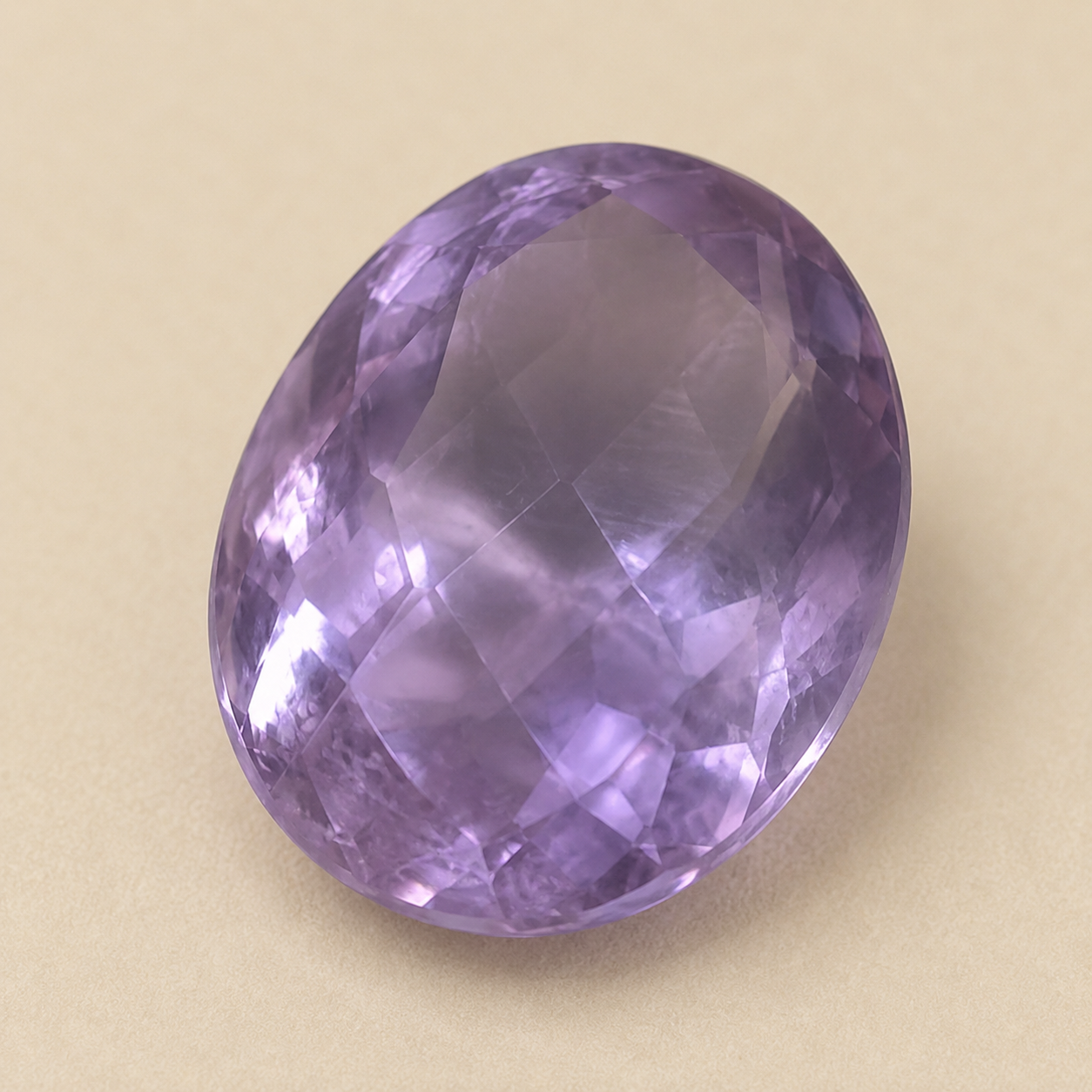 Natural Amethyst Gemstone – 9.68 Carat Oval Faceted Certified Purple Quartz