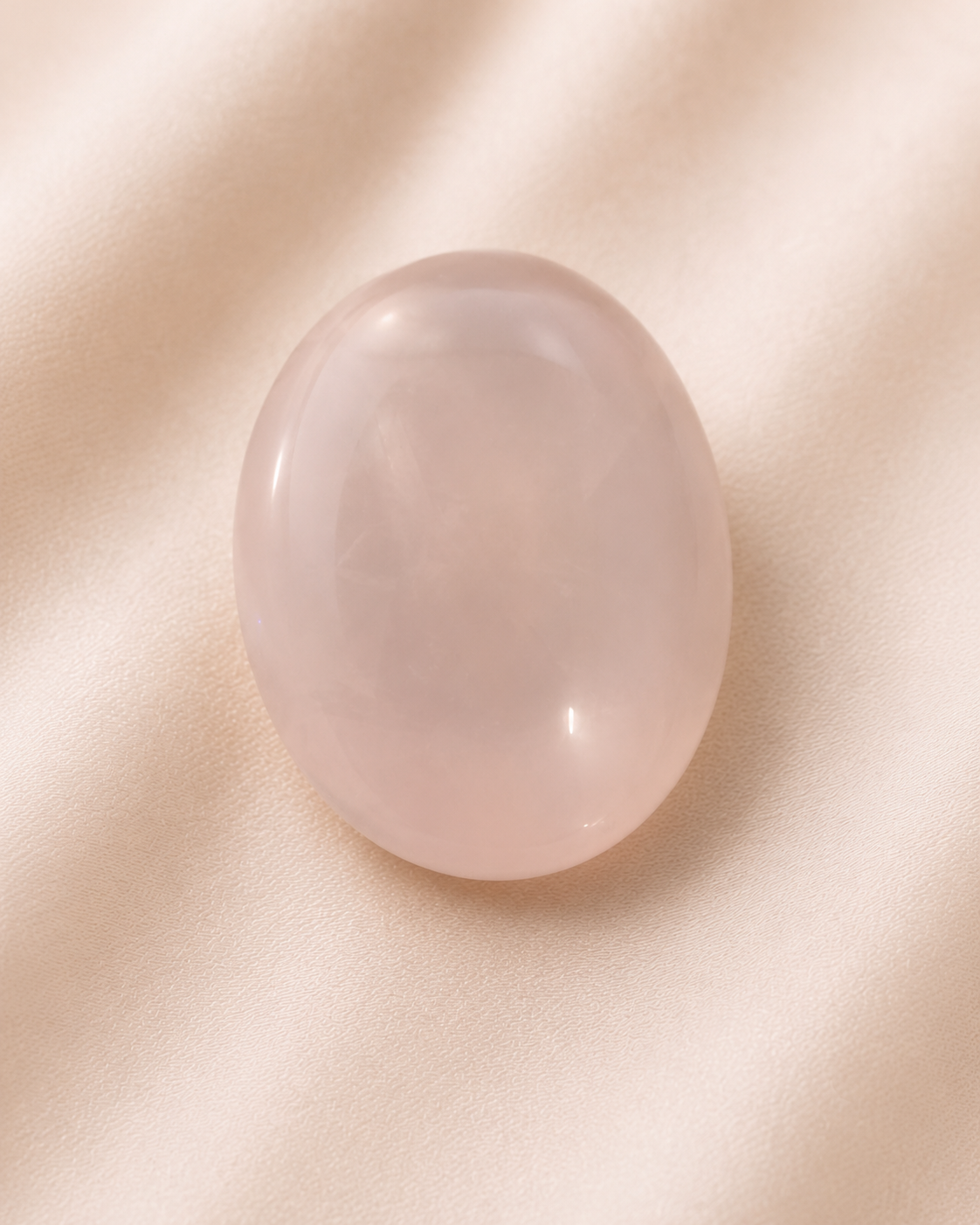 Natural Rose Quartz Gemstone – 64.15 Carat Oval Cabochon
