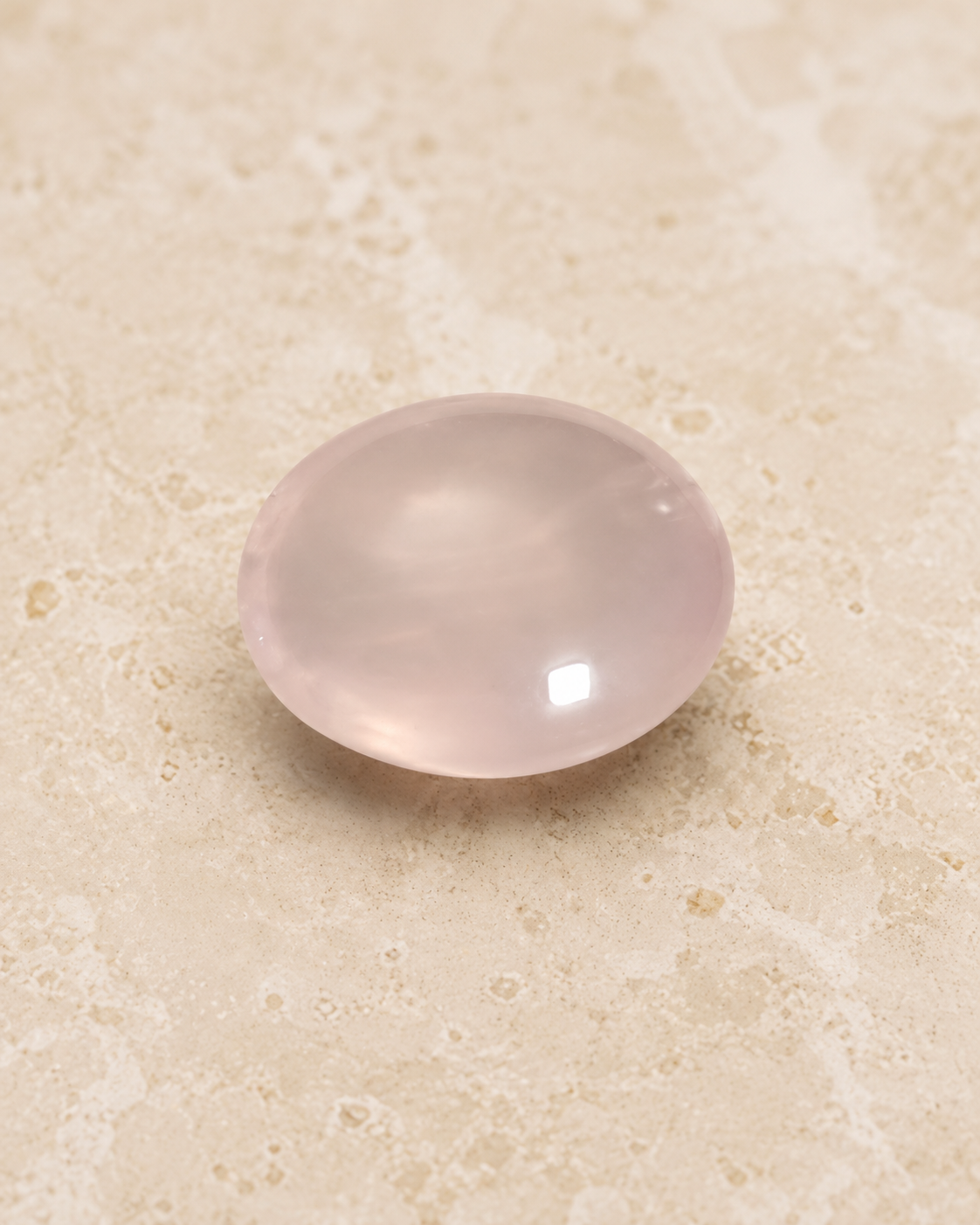 Natural Rose Quartz Gemstone – 64.15 Carat Oval Cabochon - Image 5