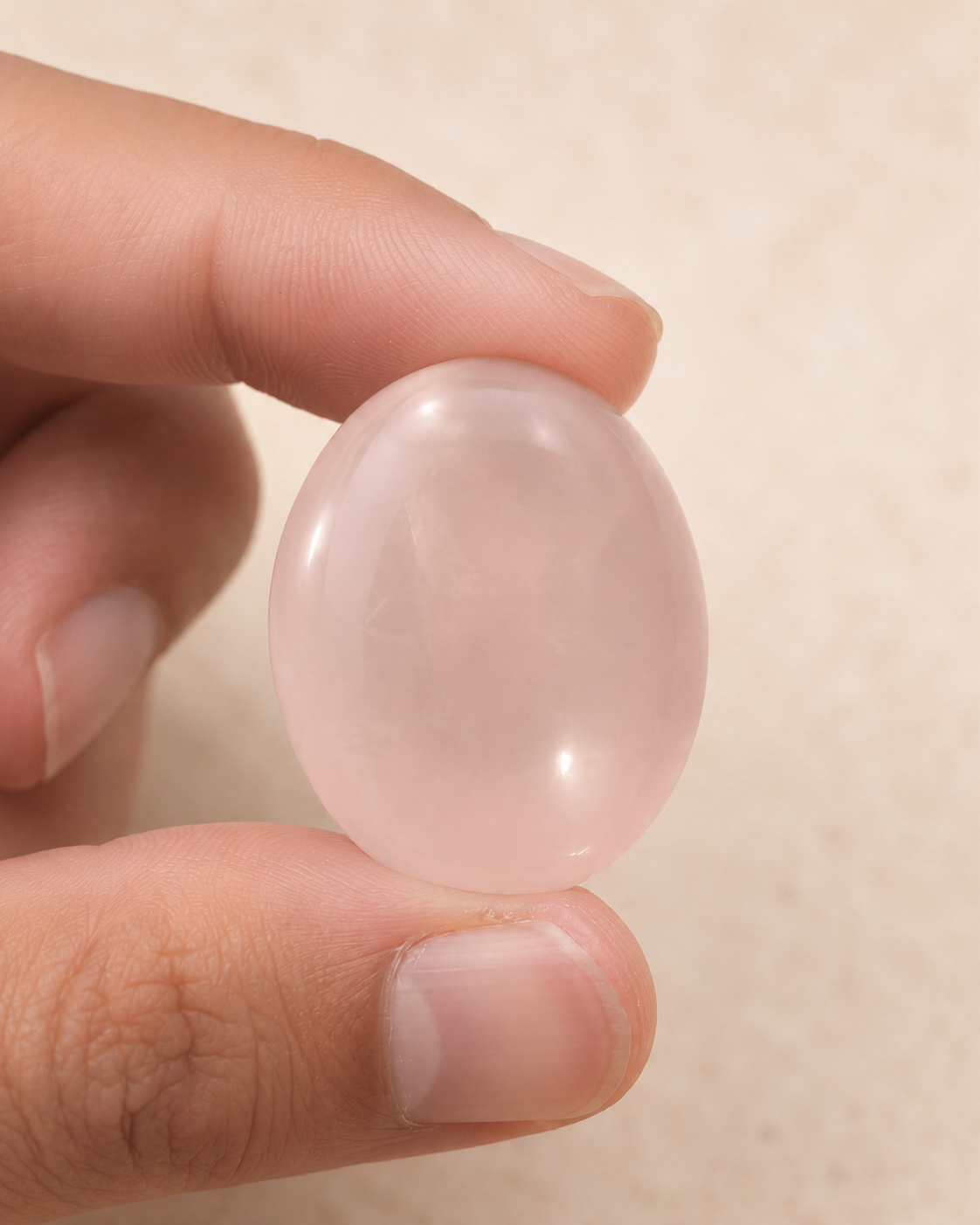 Natural Rose Quartz Gemstone – 64.15 Carat Oval Cabochon - Image 3