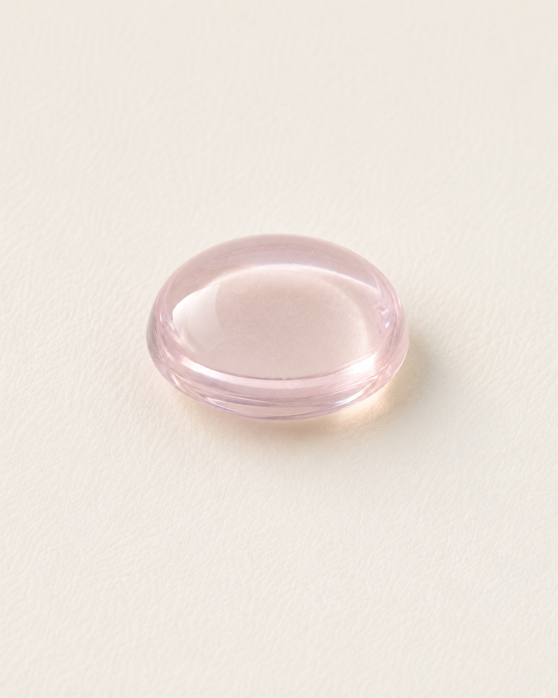 Natural Rose Quartz Gemstone – 27.85 Carat Oval Cabochon - Image 2