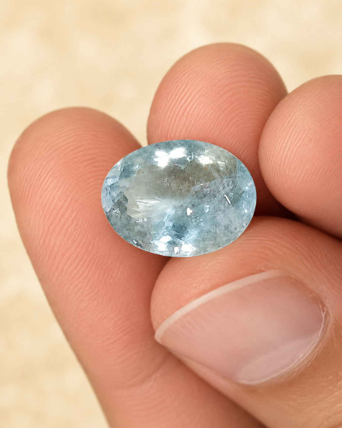 Natural Aquamarine Gemstone – Oval Cut, Brazil Origin, 5.33 Carats - Image 5