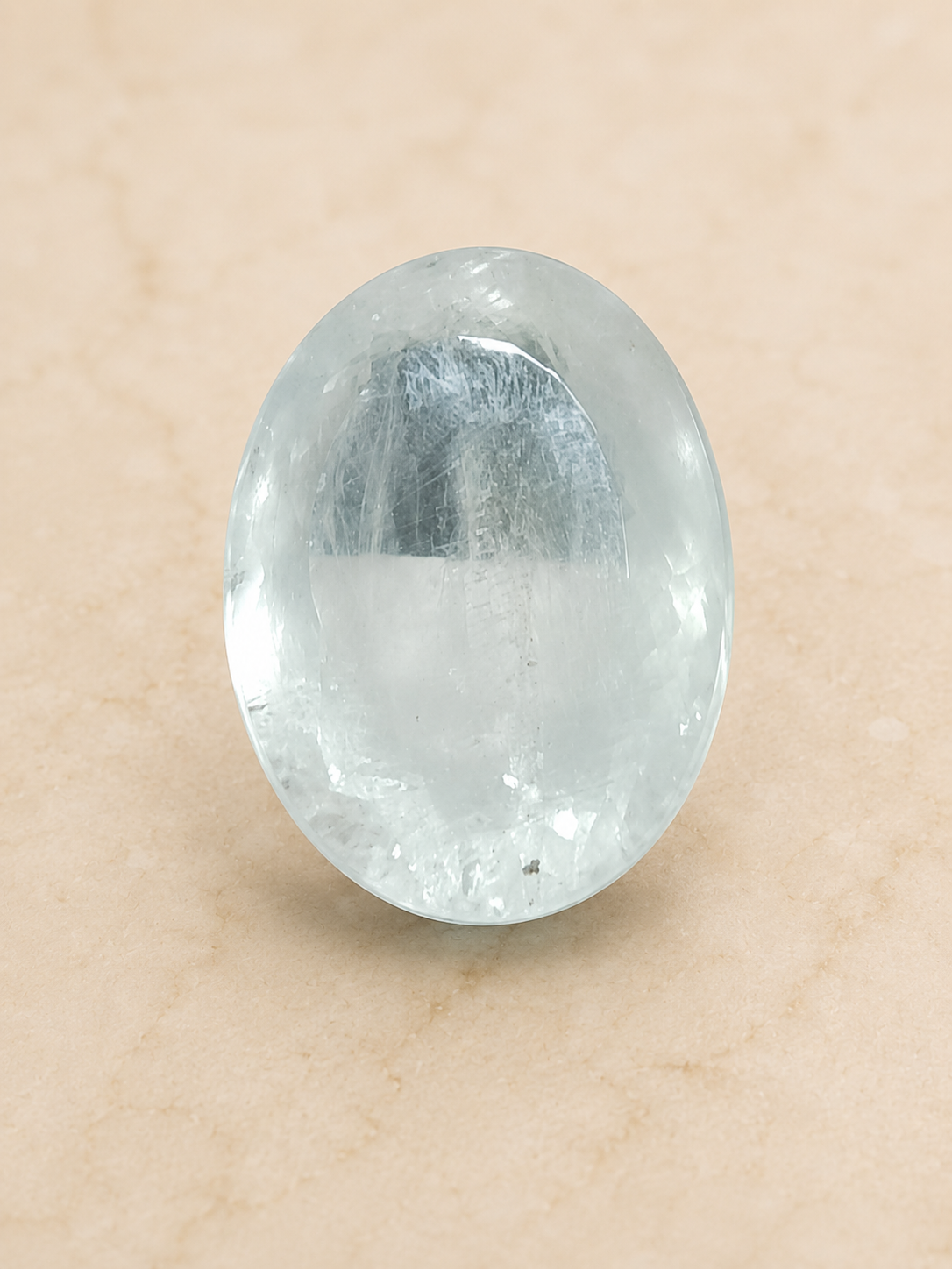Natural Aquamarine Gemstone – 36.590 Carat Oval Cut Brazilian Aquamarine