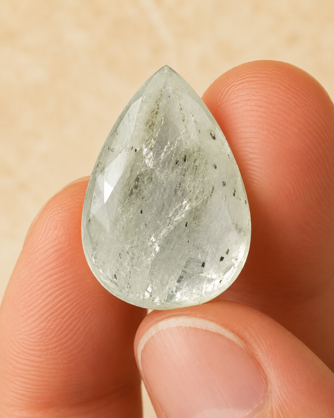 Pear Cut Natural Brazilian Aquamarine Stone