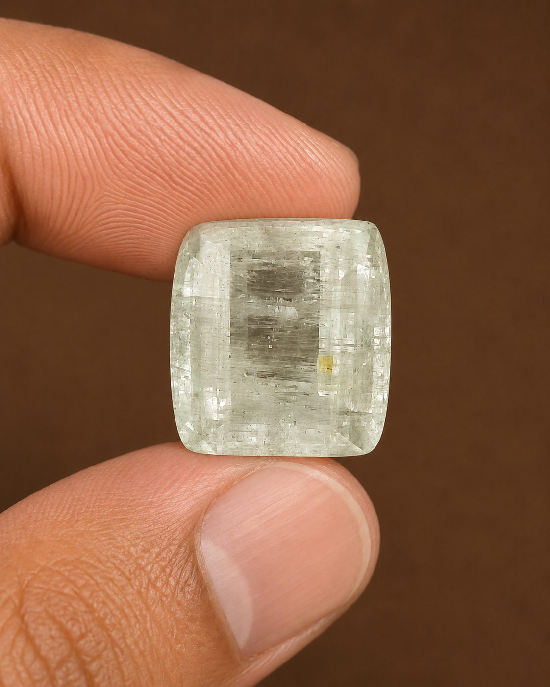 Natural Aquamarine Gemstone – 20.20 Carat Cushion Cut (Certified) - Image 7