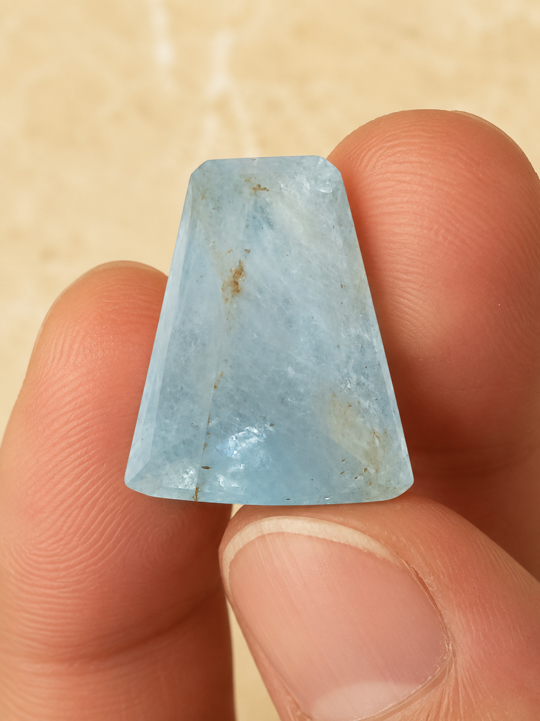 Natural Aquamarine Gemstone – 17.97 Carat Fancy Cut (Certified) - Image 6