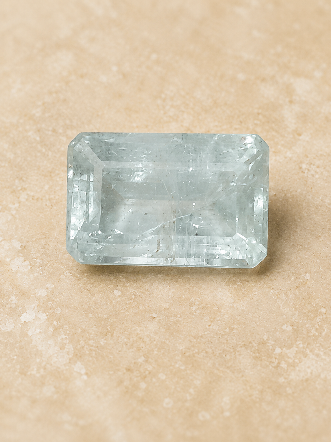 Natural Aquamarine Gemstone – 21.910 Ct Rectangular Cut Brazilian Aquamarine - Image 3