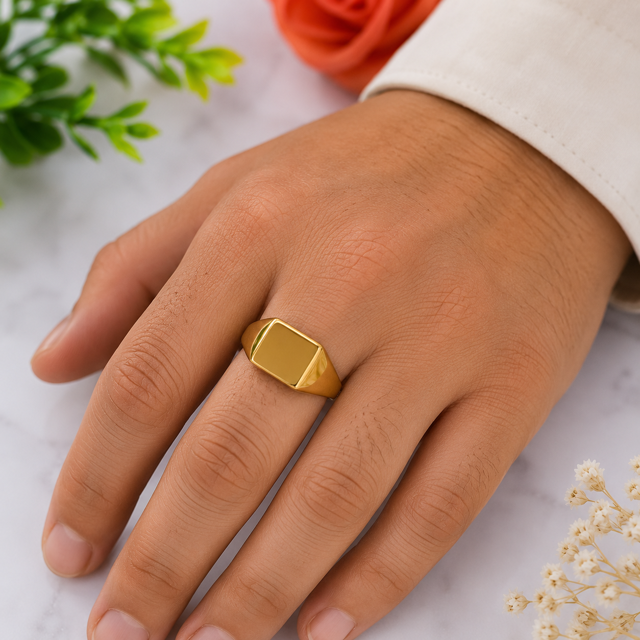 Natural Yellow Sapphire (Pukhraj) Gold Ring | Certified Jyotish Gemstone Ring - Image 2