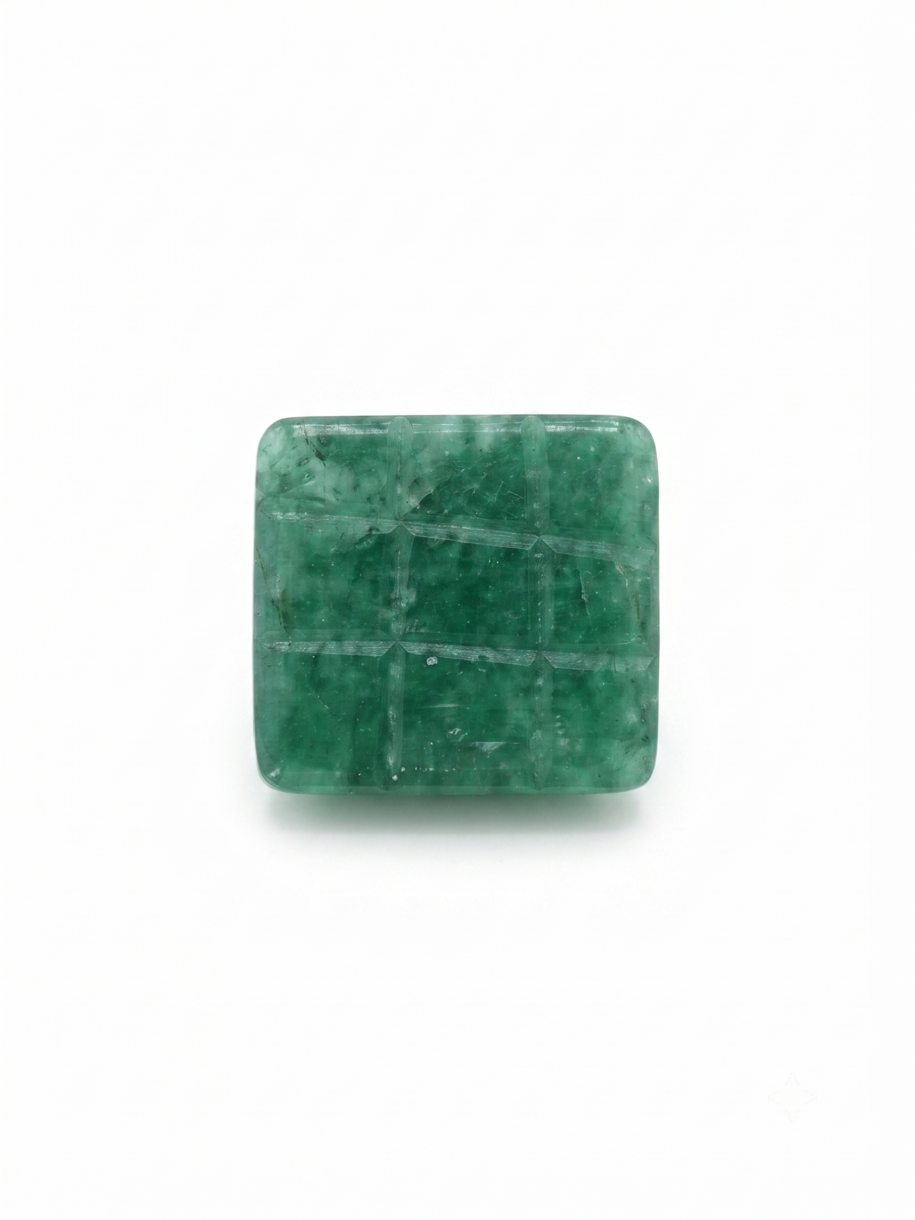 Natural Emerald (Panna) – Rectangular Carved Loose Gemstone (17.32 Cts) - Image 4