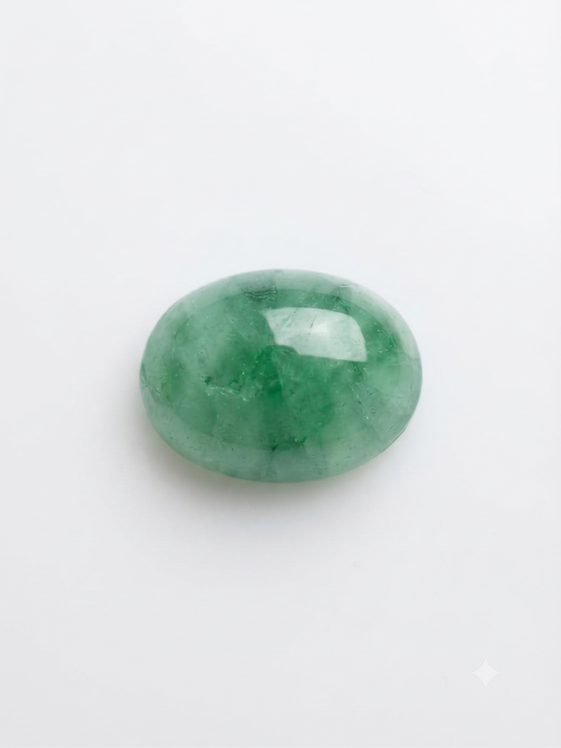 Natural Emerald (Panna) Oval Cabochon – 3.13 Carat Certified Gemstone - Image 2