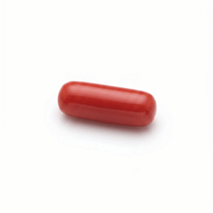Natural Red Coral (Moonga) Gemstone – 3.11 Carat | Long Capsule Cabochon Cut
