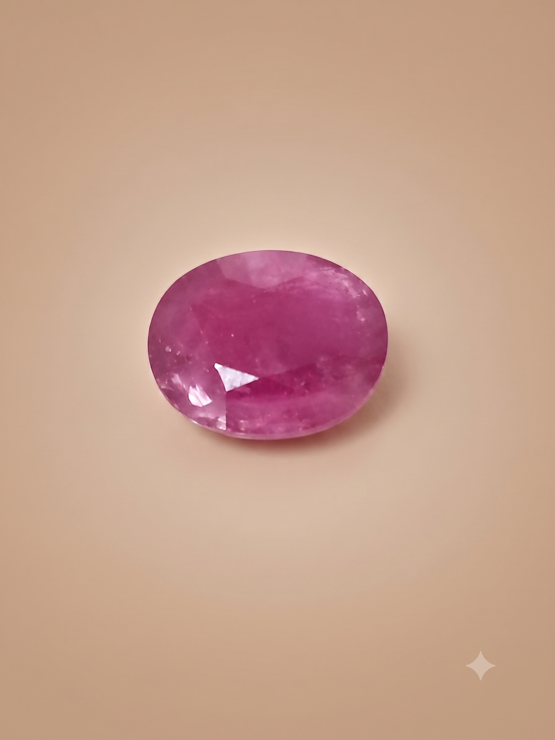 Premium 9.73 Cts Certified Natural Ruby (Manik) Oval Mixed Cut - Image 5