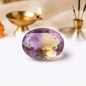 Premium Natural Bi-Color Ametrine Oval Cut Gemstone