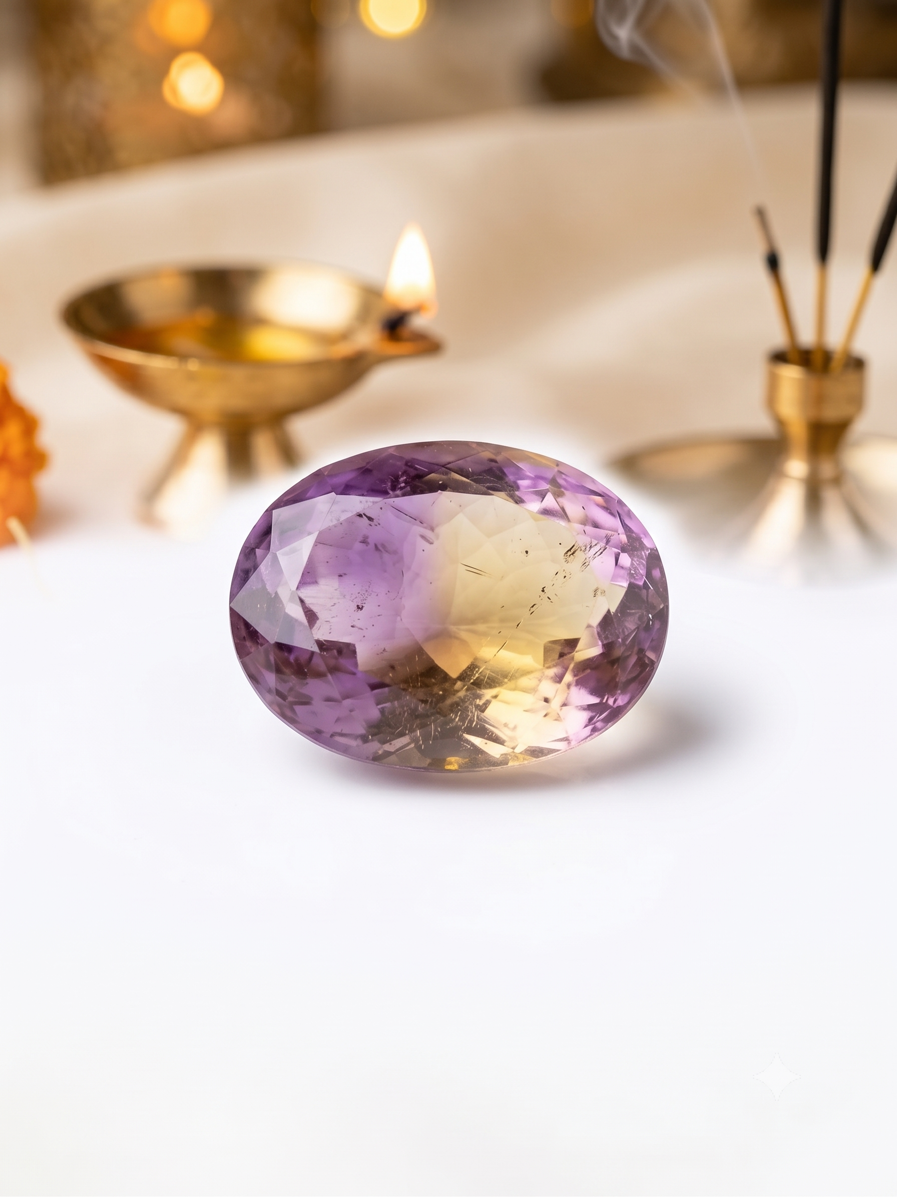 Premium Natural Bi-Color Ametrine Oval Cut Gemstone - Image 3