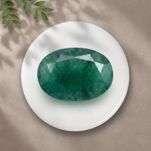 Natural Emerald (Panna) – 5.90 Carat IGI Certified Oval Mixed Cut Green Emerald