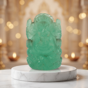 Natural Fluorite Ganesha Idol | Crystal Lord Ganesha Statue for Wisdom, Protection & Prosperity