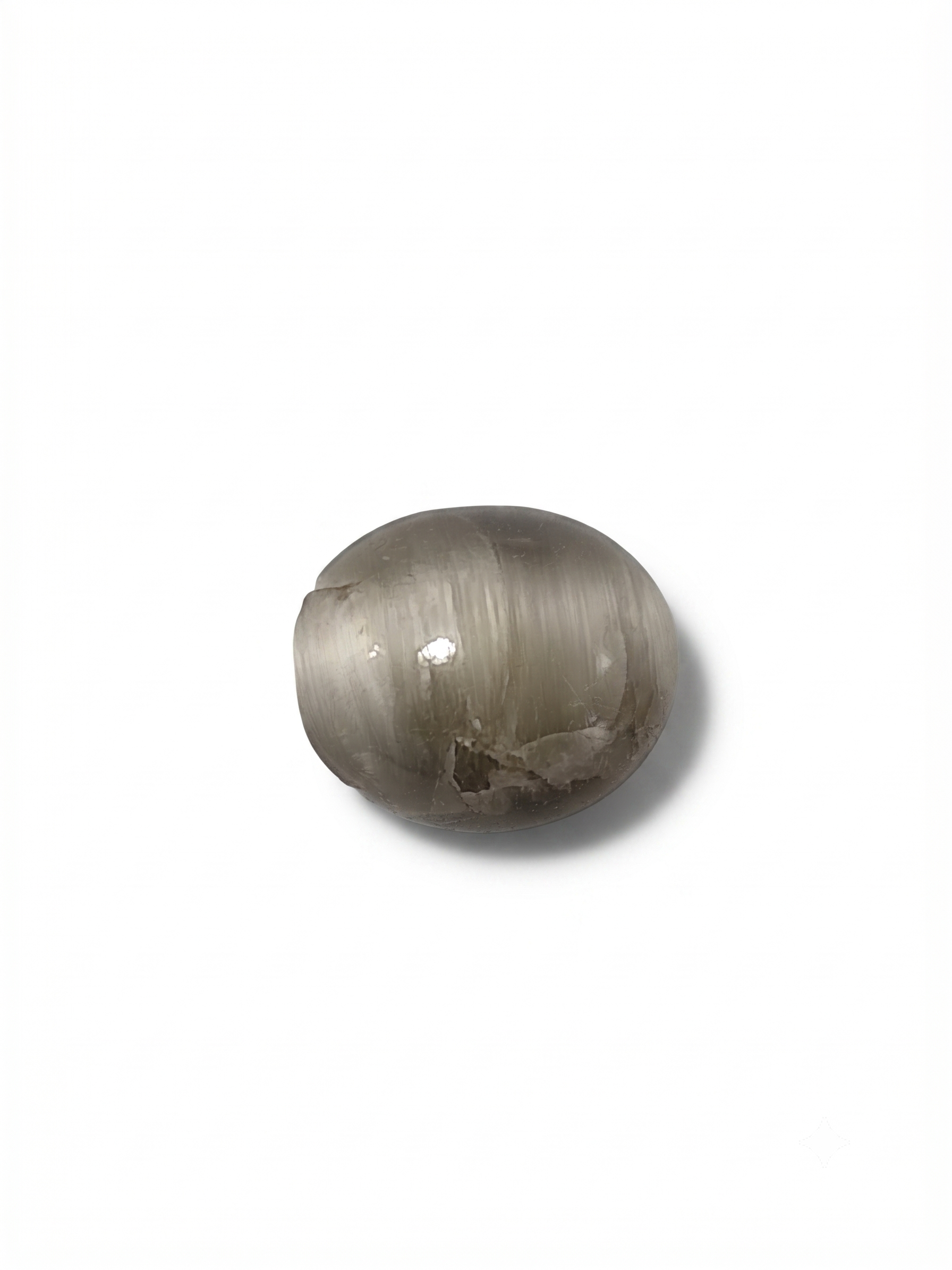 Natural Cat's Eye (Quartz) Gemstone – 5.69 Carats | Certified Greyish Black Cat's Eye