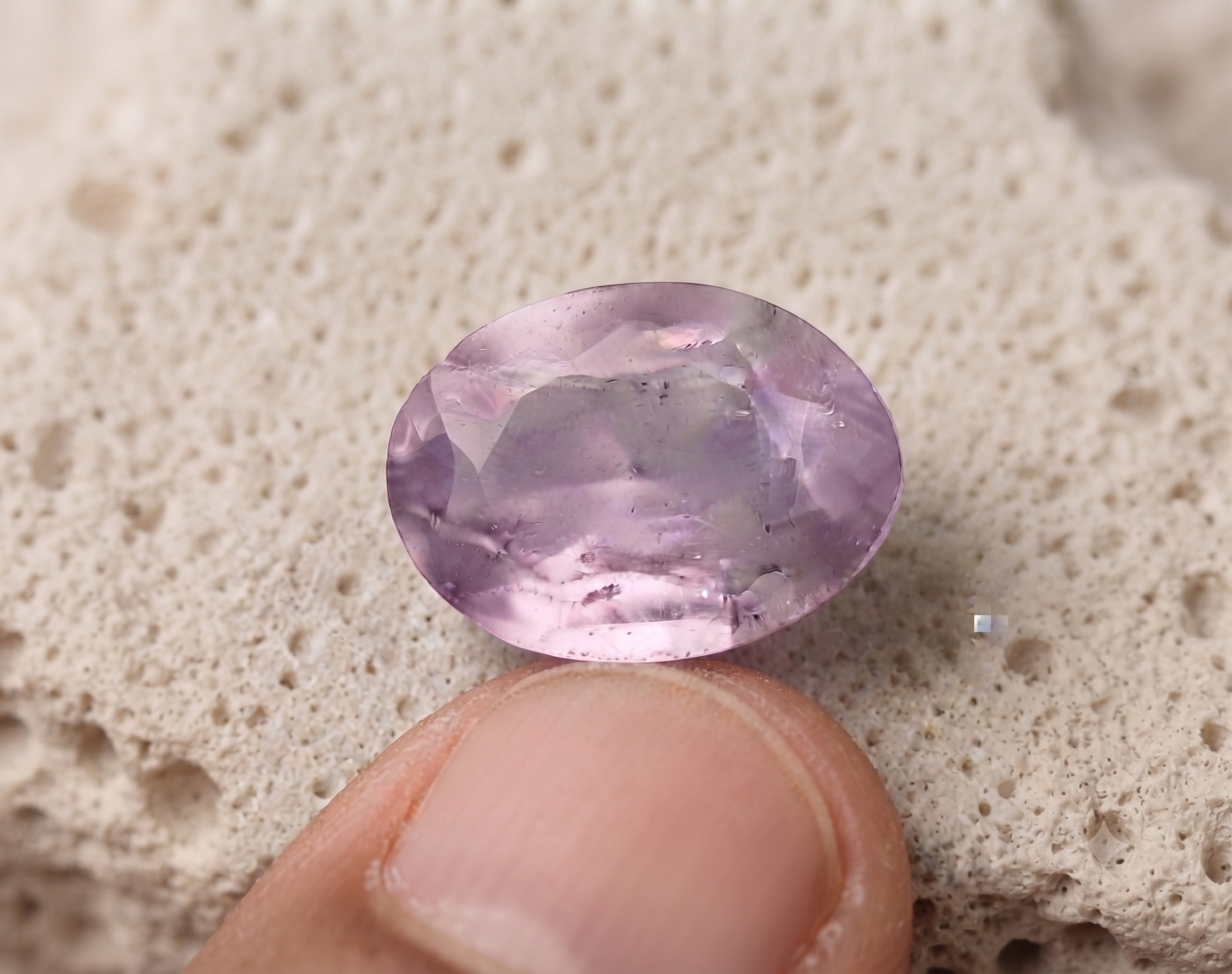 Natural Pink Ametrine Gemstone – 18.60 Ct Oval Mixed Cut Loose Quartz Gemstone - Image 6