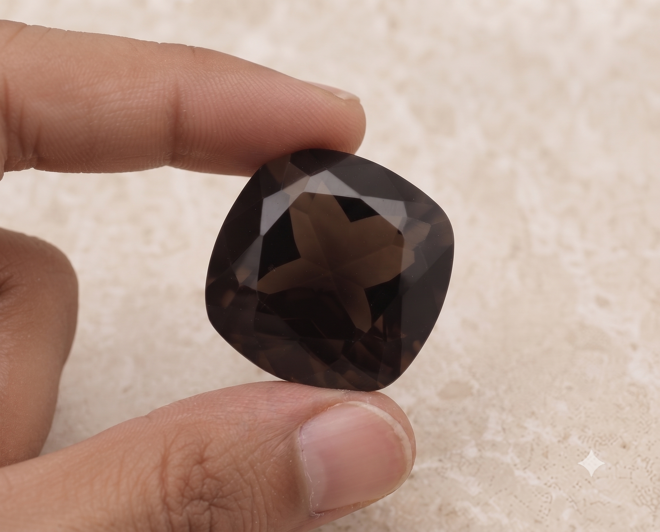 Natural Smoky Quartz Gemstone – 6.20 Ct Cushion Mix Cut - Image 6