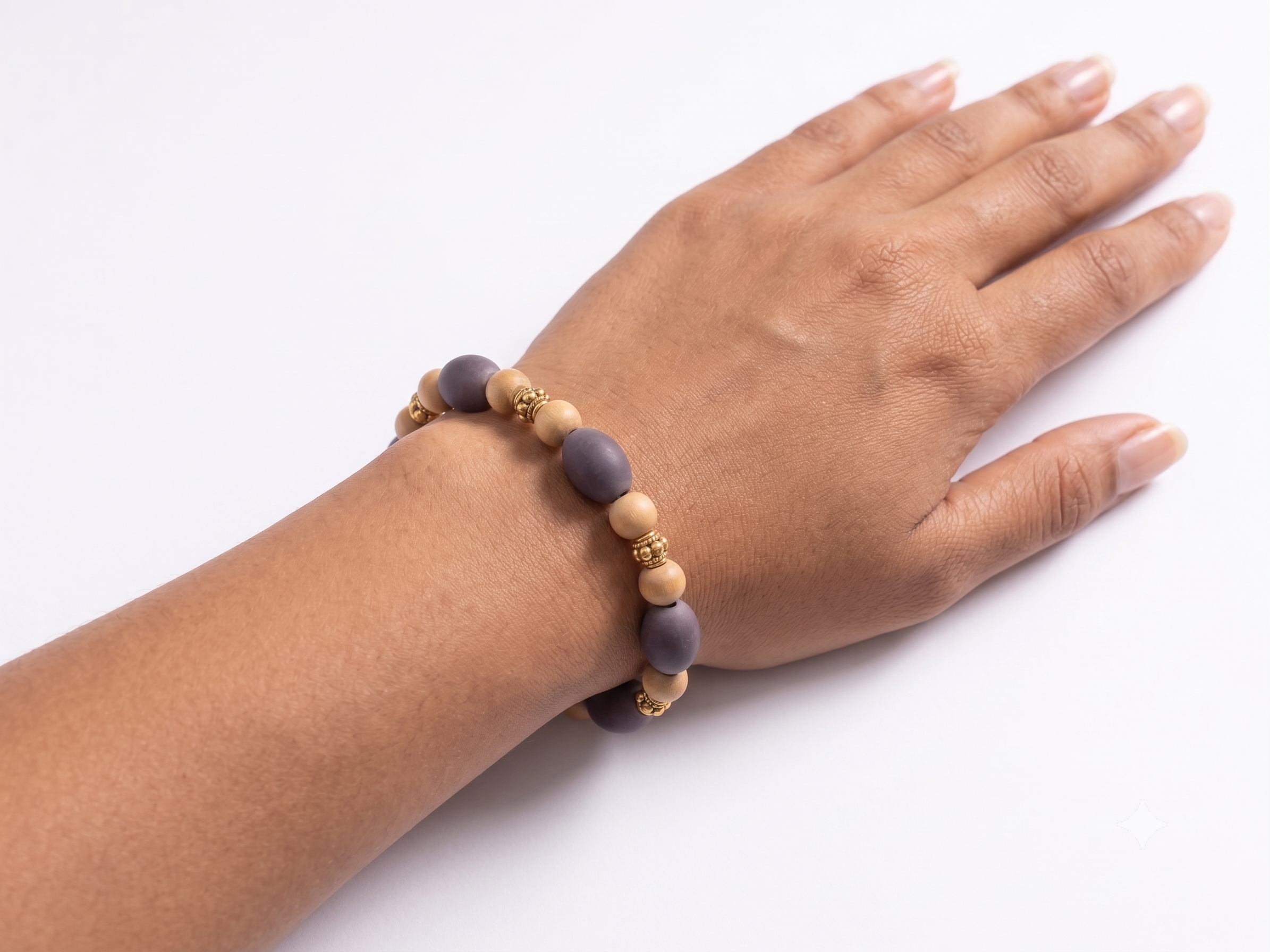 Natural Rudraksha & Black Agate Mala | Handmade Spiritual Prayer Necklace | 108 Beads - Image 3